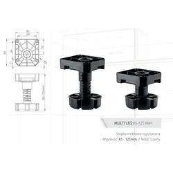 Stopka meblowa MULTI-LEG 85-125
