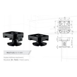 Stopka meblowa MULTI-LEG 85-125
