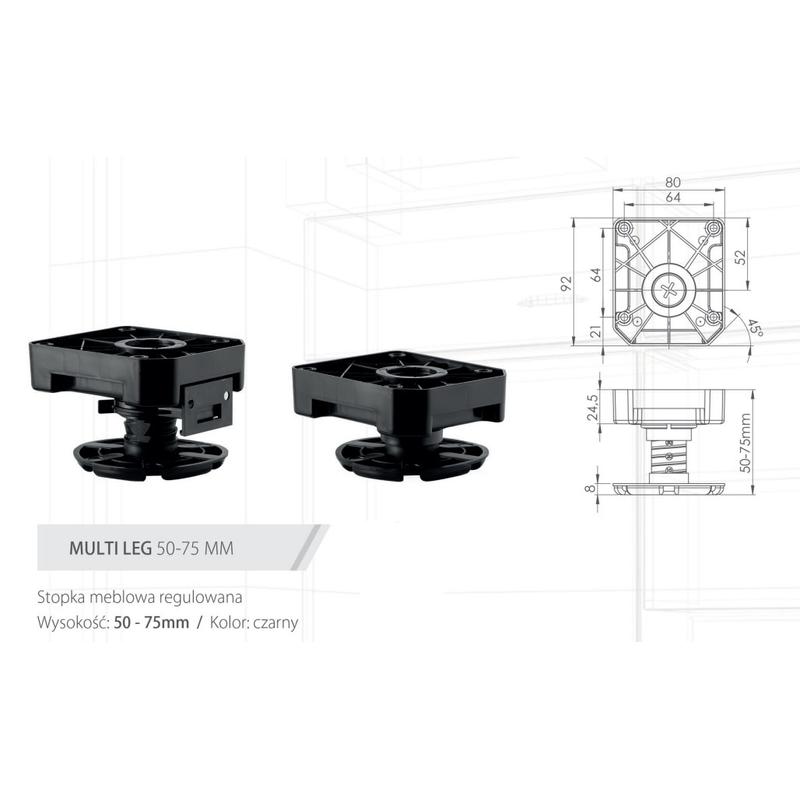 Stopka meblowa MULTI-LEG 85-125