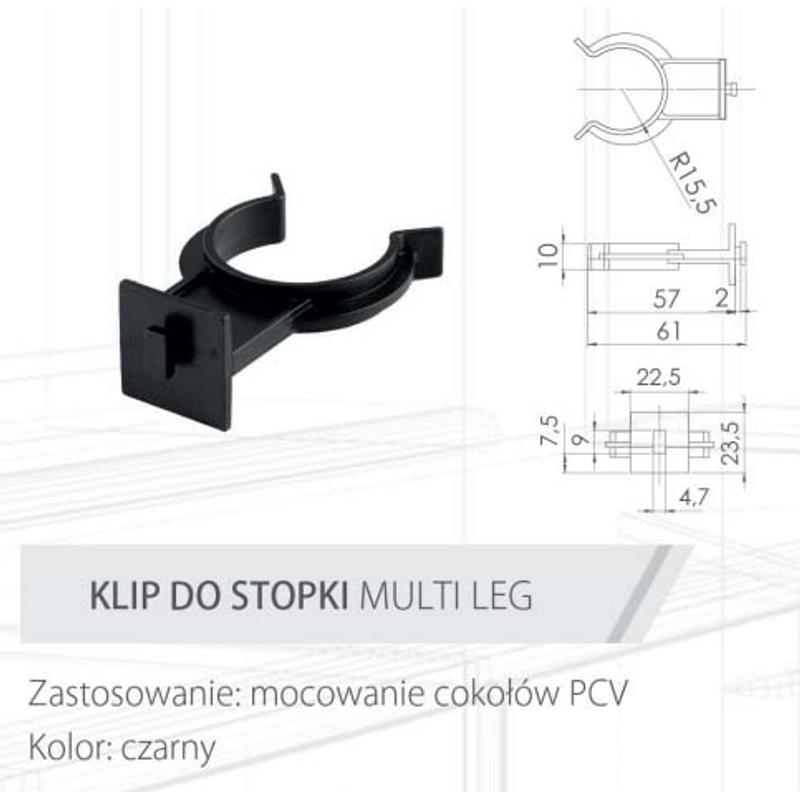 Klip do stopki MULTI-LEG PCV