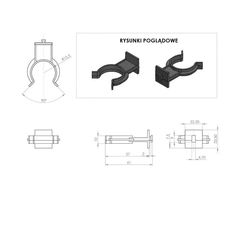 Klip do stopki MULTI-LEG PCV